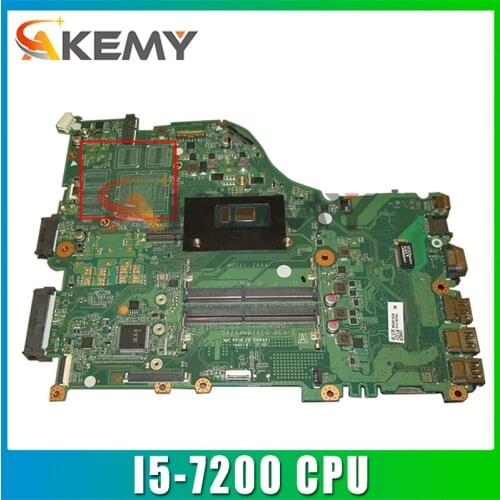 DAZAAMB16E0 REV:E ZAA X32 For ACER Aspire E5-575 E5-575G Laptop Motherboard CPU: I5-7200 100% tested work Mainboard