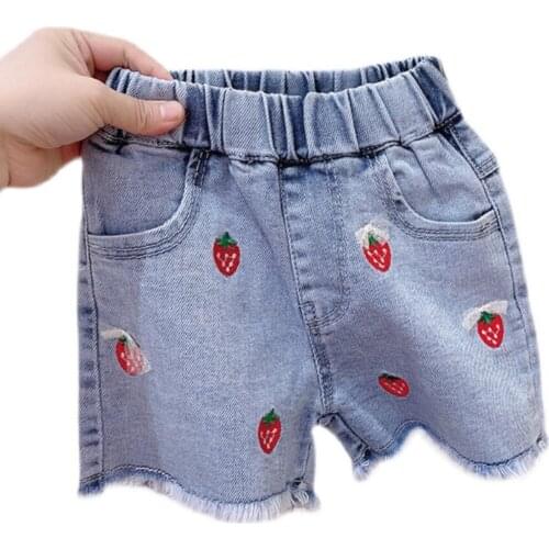 Kids Summer Denim Shorts 2021 Newest Pants For Girls Jeans Children Bull-Puncher Skirt Toddlers Girl Fashion Clothes 2-7 Years