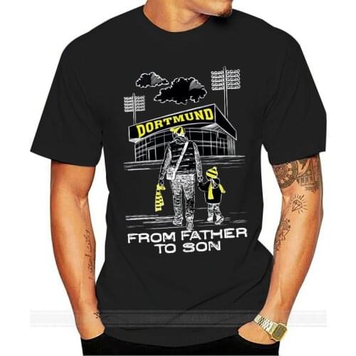 Dortmund T-Shirt From Father to Son Vater Sohn Shirt auch Kindergroe male brand teeshirt men summer cotton t shirt