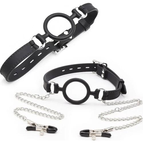 Erotic Sexy Toys O Ring Gag Flirting Silicone Open Mouth Gag Slave BDSM Bondage Gear Sex Toys for Women Gay Couples Adult Games