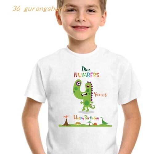 T shirt for girls clothing children cute happy birthday gift tshirt girl numbers 4 years old graphic t shirts kids clothes boys