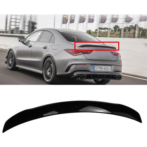 Glossy Black For Mercedes Benz W118 C118 CLA35 CLA180 CLA200 CLA250 CLA45 AMG Line 2019-2024 Rear Trunk Spoiler Tail Wing Lip