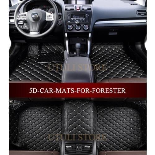 Leather Car floor mat carpet rug for Subaru Forester Legacy Outback Tribeca XV custom fit car carpets foot mats