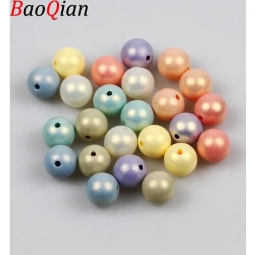 6-16mm Candy Color Round Acrylic Loose Spacer Beads Can Be Used For Jewelry Making DIY Necklace Bracelet Accessories