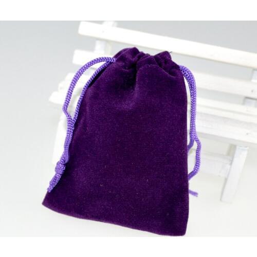 Hot Sale 100pcs/lot Purple Velvet Bags 9x12cm Small Wedding Charms Jewelry Packaging Bag Velvet Drawstring Gift Bag Pouches