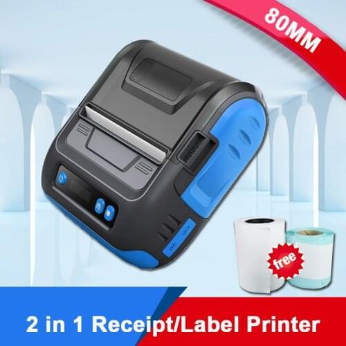 2021 Hot Product 1.5m Drop 80mm Mini Receipt Printer Mobile Thermal Label Printer Use For Takeaway Orders With High Quality