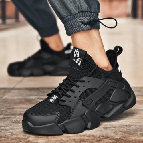 New Trend Sports Shoes Men Black Gym Shoes For Mens Mesh Breathable Athletic Shoes Men Large Size Walking Sneakers Mens