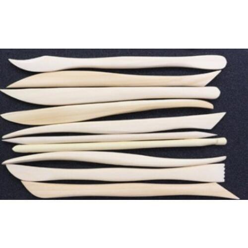 Soft clay mud DIY pottery modeling clay plastic clay sculpture carving tool wooden knife 10 piece set repair repair