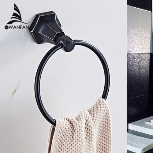 Towel Rings Solid Brass Gold Wall Mounted Towel Holder Hangers Towel Rack Bathroom Accessories Home Decoration Towel Bar 93007