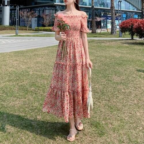 NIJIUDING Long Sleeve Summer Dresses