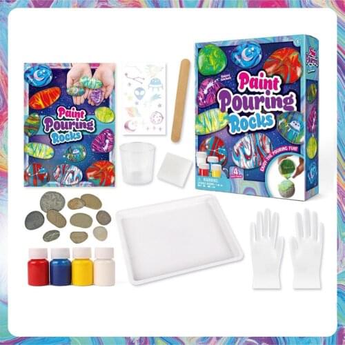 2021 New Rock Painting Kit DIY Painting Stone Craft Children Paint Kids Art And Crafts Set Kids Learning Education Drawing Toys