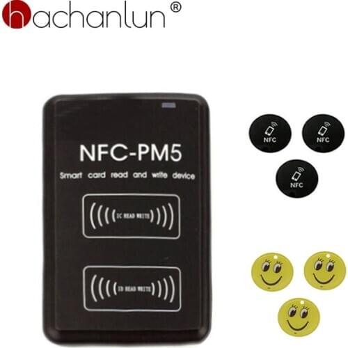 New Nfc Pm5 13.56mhz S50 Decoding Function Smart Card Id 125khz T5577 Em4305 Rfid Copier Ic Reader Duplicator