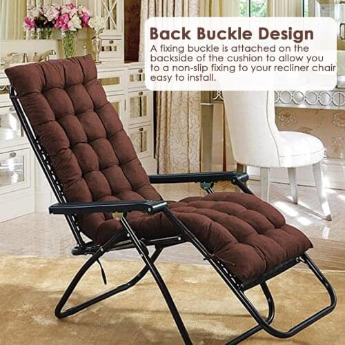 Solid Long Cushion Mat For Recliner Rocking Rattan Chair Folding Thick Garden Sun Lounge Seat Cushion Sofa Tatami Mat No Chair