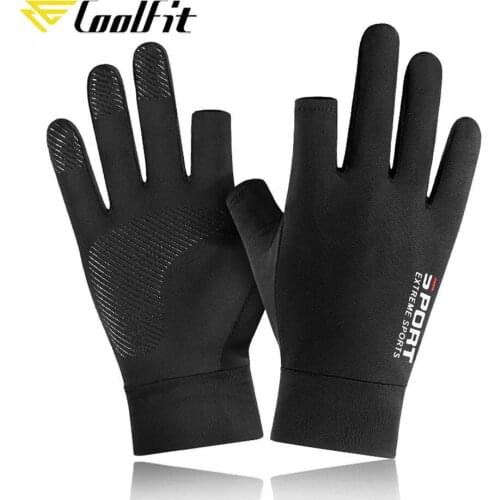 Men Women Fishing Gloves Spring Summer Ice Cool Breathable Sunscreen Antiskid Open/Half Fingers Cycling Sport Gloves