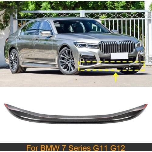 7 Series Front Bumper Lip Spoiler For BMW 7 Series G11 G12 M Sport 2019 2020 Carbon Fiber Car Front Bumper Lip Chin Apron Guard