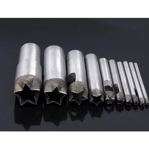 Punch punching round punch pattern punching five-pointed star punch punch DIY leather tool