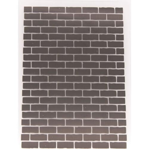 Plastic Brick Wall Pattern Stencils Embossing Folders DIY Scrapbooking Paper Card Making for Photo Album Wedding Decoration 1Pc