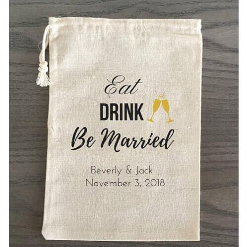 Custom Adventure Begins Today wedding Party first aid Hangover Kit jewelry favor muslin Bags Bachelorette bridal shower favors