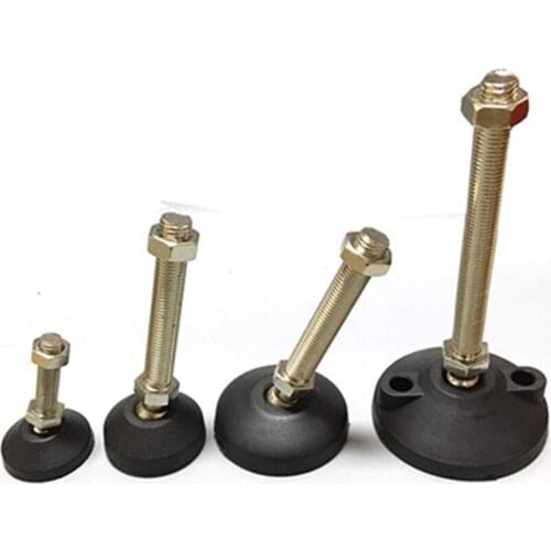 Adjustable Furniture Glide Leveling Feet Pad Dia 40MM 50MM 80MM Nylon Base Universal Joint Threaded M8 M10 M12 M16 Pack of 4