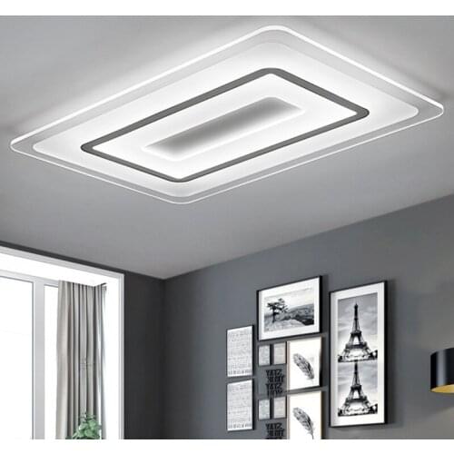 Modern LED Ceiling Lamp for Living Room Bedroom White Acrylic Iron Body Indoor Home Chandelier Lighting Light Fixtures