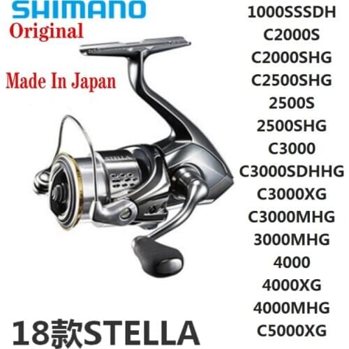 100% Original Japan Made Shimano Stella Spinning Reel Saltwater Lure Fishing Reel 1000 2000 2500 3000