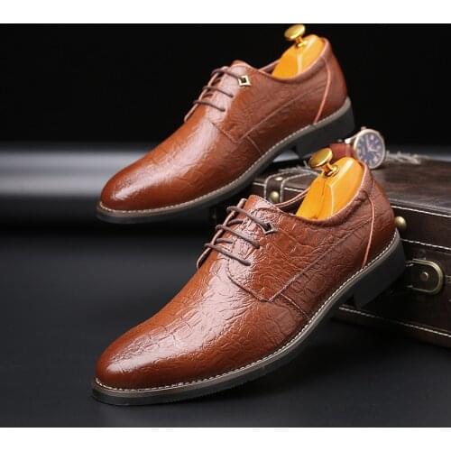 High Quality Leather Casual Shoes Men Spring Autumn Fashion Oxford Shoes Male Adult Business Comfort Non-slip Formal Mens Oxford