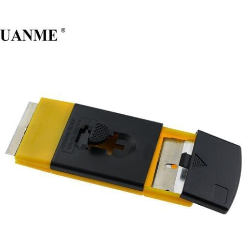 UANME ICE Scraper Spatula Razor Scraper Sticker Glue Remover with Charging Blade Scrape Position Easy Change Blade