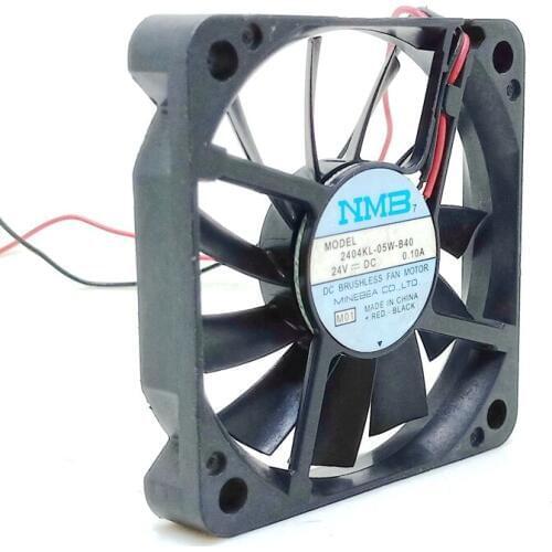 Ultra slim 60mm fan 60*60*10mm For NMB 2404KL-05W-B40 DC 24V 0.10A 6CM 2 wire Dual Ball Bearing inverter chassis cooling fan