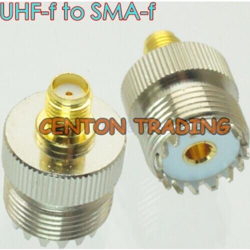 CENTON Connector/Adaptor SL16-K to SMA-K, SMA-Female to SO239 for BAOFENG KENWOOD WOUXUN TYT SMA-F TO SO239 two way radio