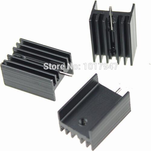 100 Pieces LOT 21x15x11mm IC Heatsink TO-220 TO220 Triode Heat Sink Integrated Circuit