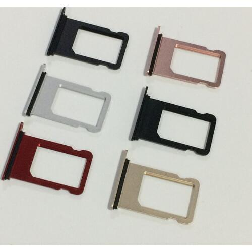 200Pcs SIM Card Tray for iPhone 7 Adapter Repair Micro Nano SIM Card Holder Socket with Rubber Waterproof Ring Replacement Parts