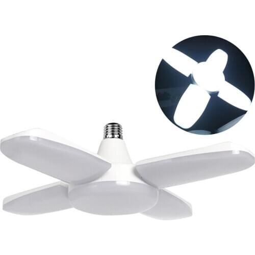 60W E27 LED Bulb Super Bright Foldable Fan Blade Angle Adjustable Ceiling Lamp Home Energy Saving Lights Warehouse Lamp Lights