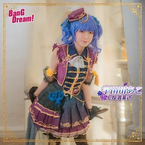Bang Dream Udagawa Tomoe Cosplay Costume Roselia Anime Uniform Dresses Hat Christmas Halloween Free shipping CG667CZH