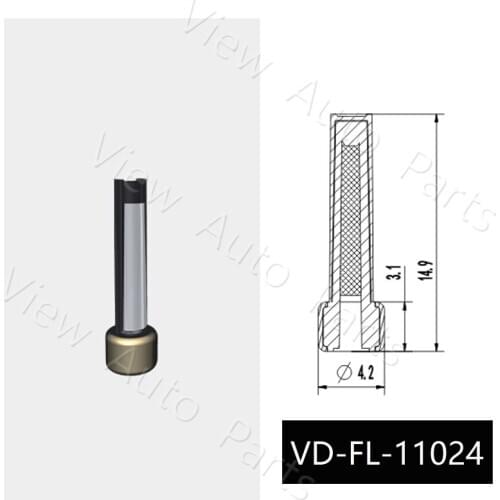 Free shipping 200pcs Fuel Injector Micro Basket Filter Top Quality Injector Service Kit Size: 4.2x3.1x14.9mm VD-FL-11024