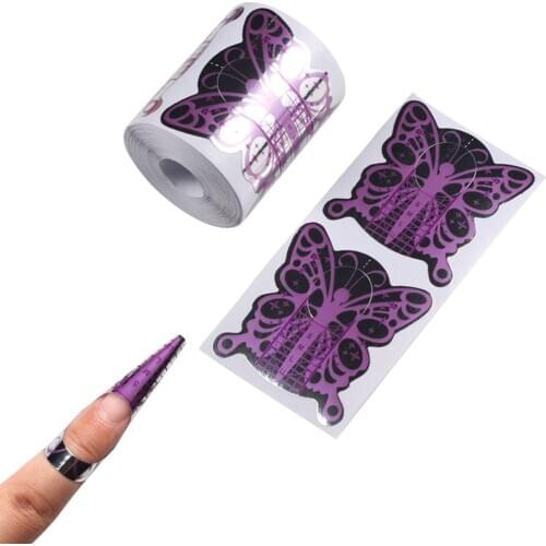 Nail Forms Purple Extension Acrylic Builder Form Guide For Nail Extension Stencil Manicure Tools