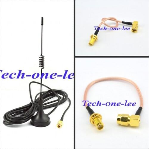 GSM Antenna 433Mhz 5dbi SMA Plug Connector Straight +SMA Male to SMA Jack Female pin Connector 15cm RG316 Pigtail Cable