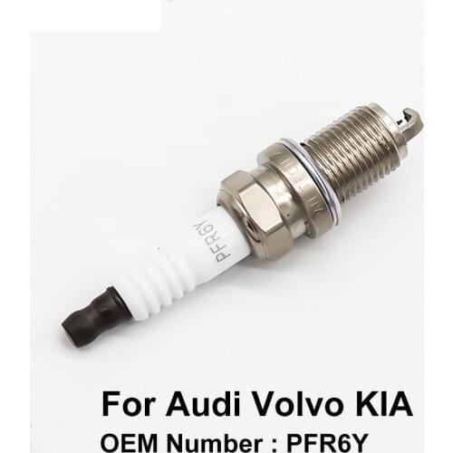 COWTOTAL Iridium Spark Plug for Audi A7 A8 Volvo S40 XC70 KIA Carens Rover 75 OE PFR6Y ( Pack of 4 )