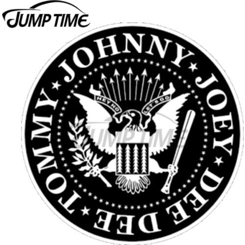 JumpTime 13 x 13cm The Ramones DIY Motorcycle Car Sticker 3D Funny Windows Motorcycle Bumper Waterproof Body for Car Decal