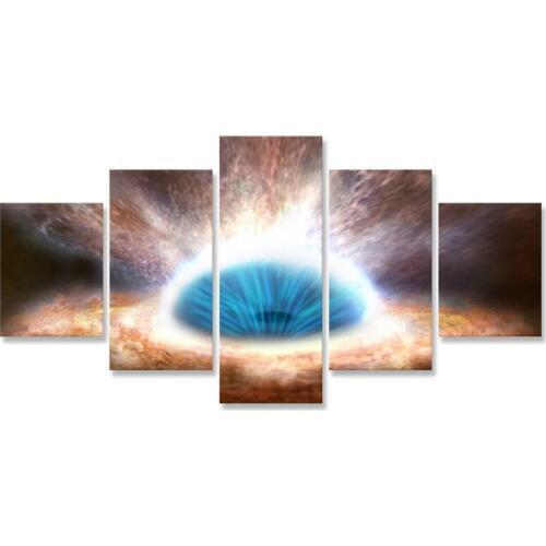 Black Hole Wind Universe Space Canvas Painting 5 Panel Wall Art Posters Paintings Bedroom Decoration Pictures