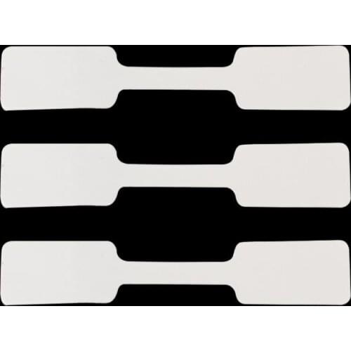 Short blank price tag paper rectangular sticker label, jewelry ring necklace bracelet sticker label 12x60mm