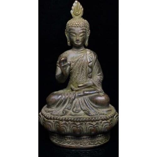 Beautiful Old Tibet Tibetan Bronze Buddhism Buddha statue Exorcism peace wealth