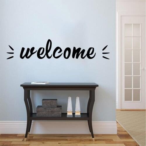 Beauty welcome Quote Wall Sticker Removable Wall Stickers Diy Wallpaper For Bedroom Decoration Wall Art MURAL Drop Shipping
