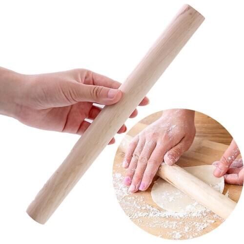 Kitchen Solid Wooden Rolling Pin Non-Stick Dumpling Crust Rolling Stick Baking Tool Baking Accessories