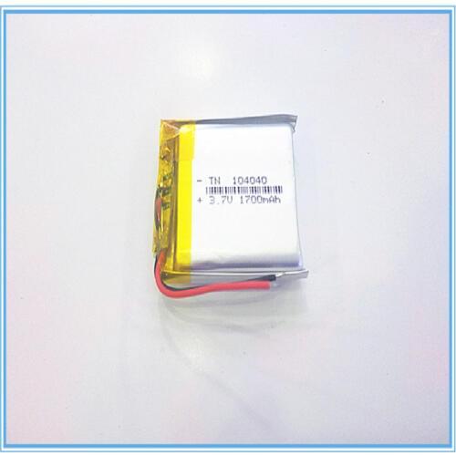 Free shipping 3.7V,1700mAH[104040] PLIB;polymer lithium ion / Li-ion battery for tablet pc,power bank,mp4,cell phone,speaker,GPS