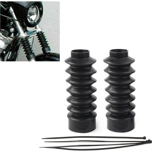 39mm Motorcycle Rubber Fork Cover Gaiters Gators Boots Shock for Sportster XL883 XL1200 FXD & XL Sportster