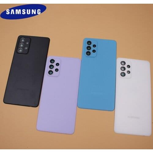 New Original Samsung Galaxy A52 A525 5G Battery Back Cover Door Rear Housing Case Repair Parts For Samsung A52 With Camera Lens