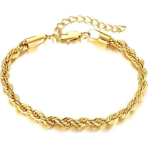 HelloLook Twist Chain Necklace for Women Gold Stainless Steel Choker Necklace Collar Statement Jewelry