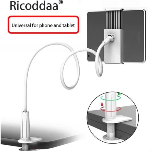 Phone Holder Stand 360 Rotating Flexible Long Arm lazy Phone Holder Clamp Bed Tablet Car Selfie Mount Bracket For 4-10" Phone