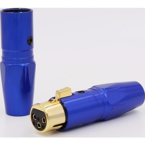 Gold Plated Microphone Male Female Plug Adapter, XLR Balanced audio cable connector plug