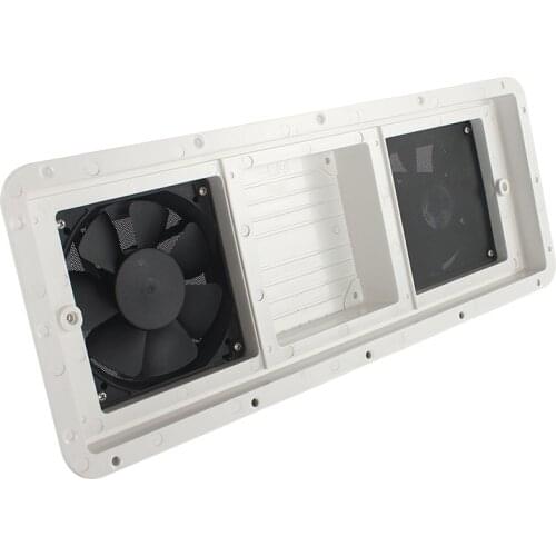 Dream RV White And Black Insect Screen Exterior Vent Fan Air Louvre Grilles For Camper Part